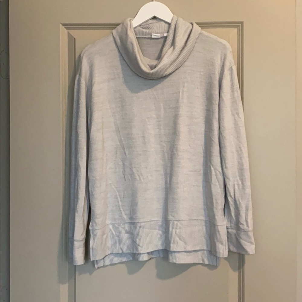 Light gray cowl neck sweater